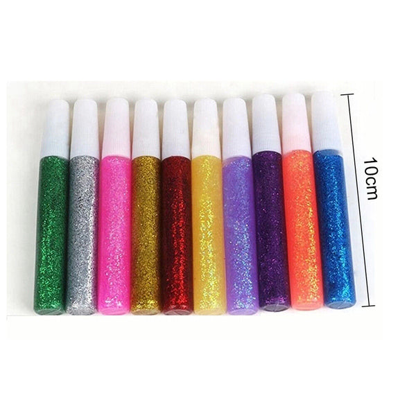 10X Art Gel Pens Craft Classic Neon Glitter Metallic Swirl Gel Ink Pen Drawing