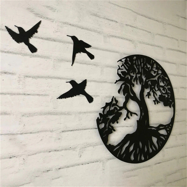 Tree of Life Wall Decor Metal Wall Art Family Tree Wall Decor with 3 Bird tytIy