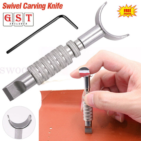 DIY Handmade Adjustable Swivel Leather Tools Rotating Carving Blade