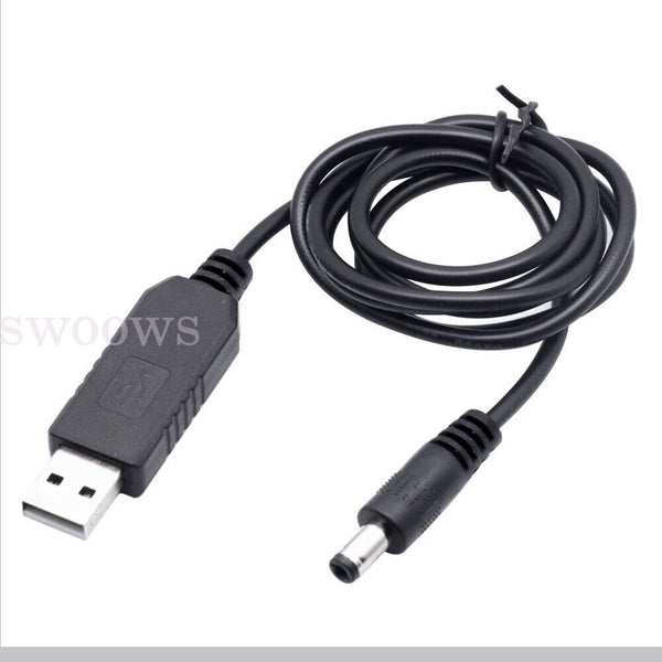 USB to 5V DC barrel jack plug adaptor converter power supply cable 5.5 x 2.1mm