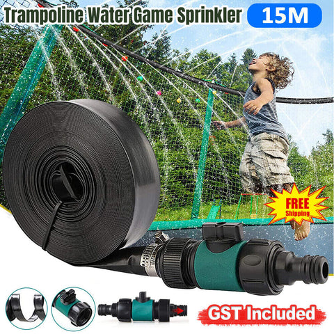 Trampoline Water Game Sprinkler For Kids Outdoor Summer Fun Backyard Waterpark