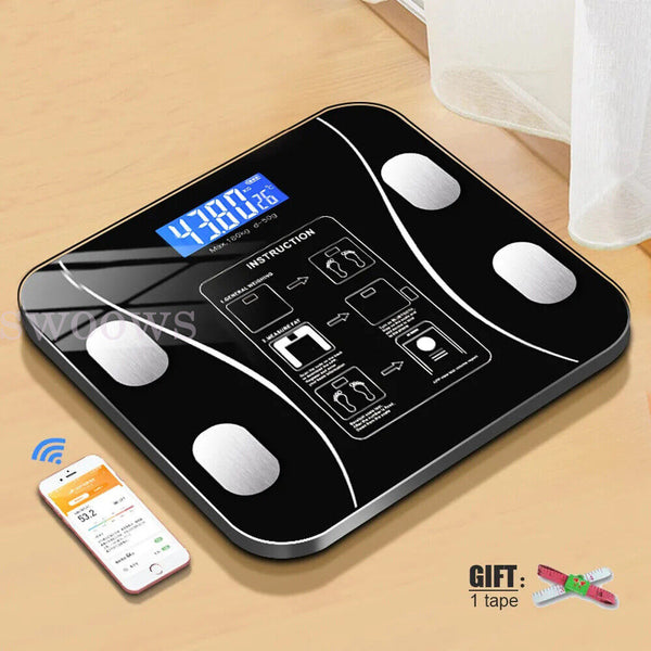 Bathroom Scale Digital Weight BMI Smart Weighing Body LED Bluetooth