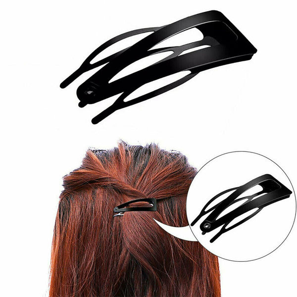 10-50 Double-grip Hair Clips Metal Snap Barrettes Hair Styling Tool Women Girls