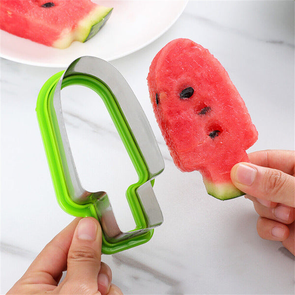 1/2PCS Stainless Steel Watermelon Slicer Popsicle Shape Melon Fruit Cutter Scoop