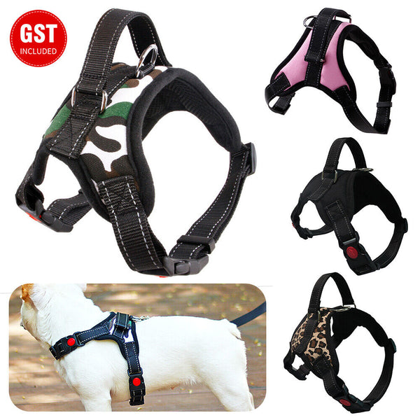 S-XL No-pull Dog Harness Pet Puppy Large Dog Vest Adjustable Padded Handle AU