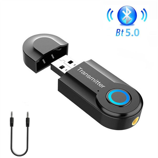 Wireless Bluetooth 5.0 Transmitter Stereo Audio Adapter Sender for TV PC Speaker