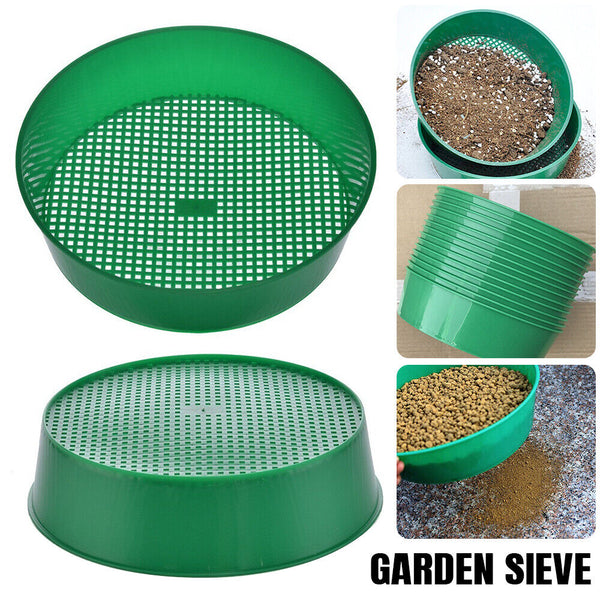 2Pcs Garden Sieve Composy Soil Sand Green Stone Mesh Soil Sieve Small Gravel AU