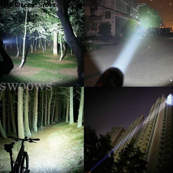 XML-T6 Tactical Flashlight Torch Super Bright Camping LED Torch Zoomable