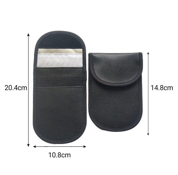 2 x Car Key Signal Blocker Case Faraday Cage Fob Pouch Keyless RFID Blocking Bag