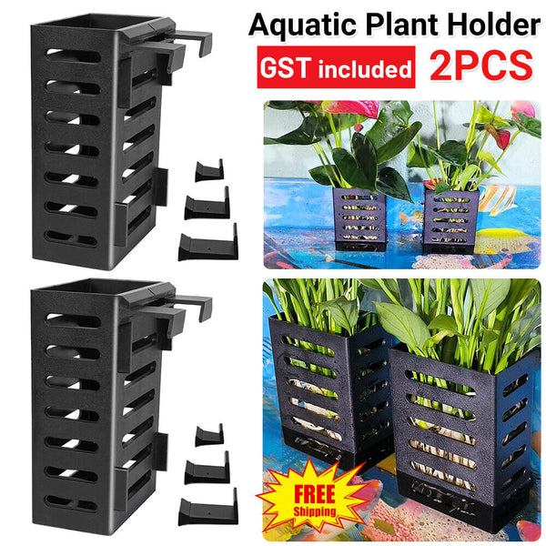 2Pcs Aquatic Plant Cup Plastic Plant Pot Holder Aquarium Fish Tank Plant Holder