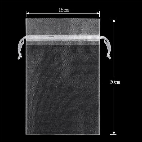 100-500PCS Organza Bag Sheer Bags Candy Packaging Jewellery Gift Wedding Pouch