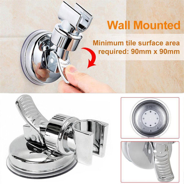 1/2x Adjustable Bracket Suction Shower Head Handset Holder Bathroom Wall Mount