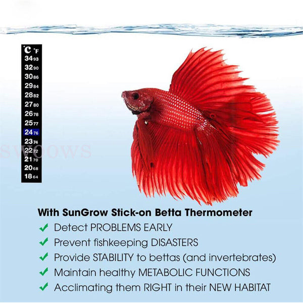 UP TO 5x Aquarium Thermometer Fish Tank Sticker Temperature Strip Dual Scale AU