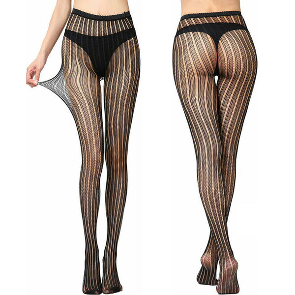 Women's Fashion Jacquard Fishnet Pantyhose Tights Pattern Stockings Waist High