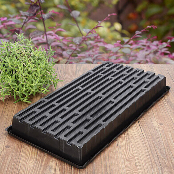 UP50x Garden Black Plastic Rectangle Plant Seedling Propagation Seeding Tray