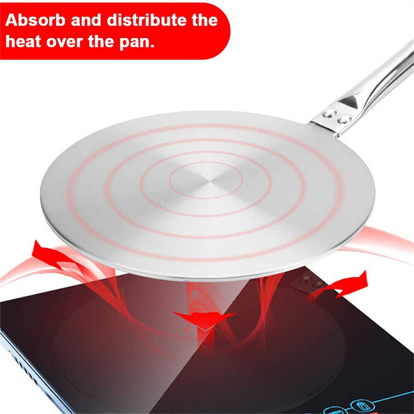 20cm Stainless Steel Induction Plate Cook Top Converter Heat Interface Disc AU