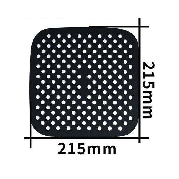 Square/Round Reusable Air Fryer Liners Non-Stick Silicone Air Fryer Basket Mat