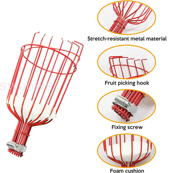 Red Horticultural Convenient Labor saving Fruit Picker Apple Picking Garden Tool