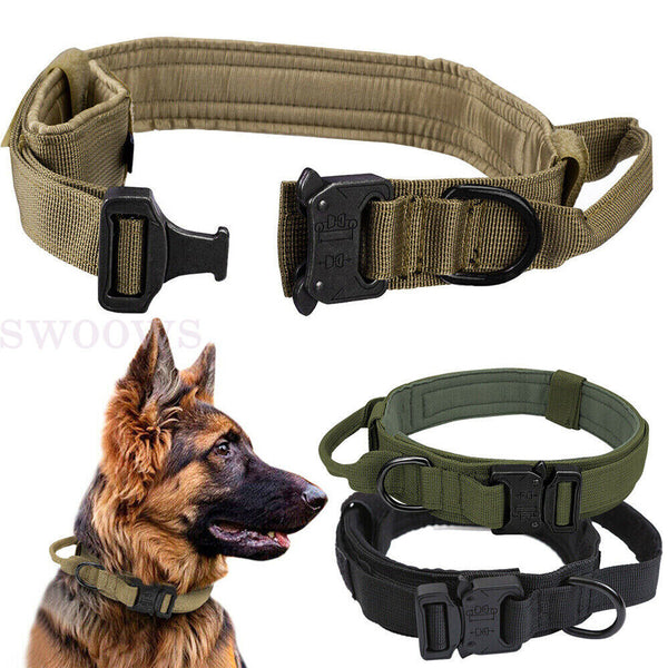 Tactical Dog Collar Military Heavy Duty Pet Collar With Metal Buckle Adjustable