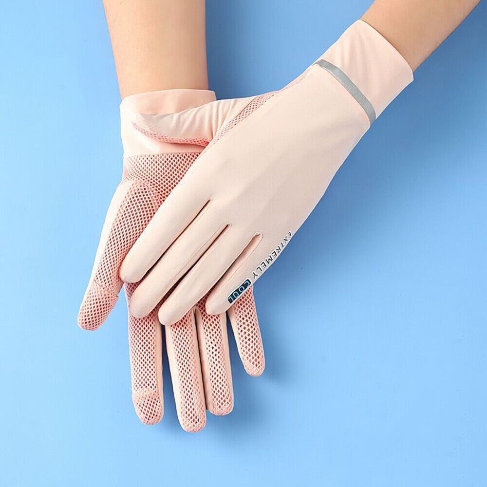 UV Sun Protection Cooling Ice Silk Thin Anti-UV Gloves Breathable Touch Screen