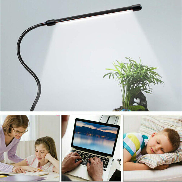 Clip On Desk Lamp Table Light Bedside Night Reading Led Eye Care USB Dimmable AU