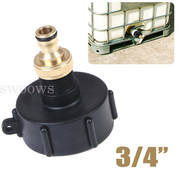 IBC Tank Adapter S60X6 Coarse Threaded Brass Garden Tap With 3/4" Hose Fitting