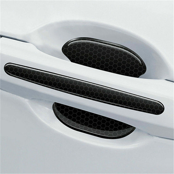 Reflective Car Door Handle Sticker Carbon Fiber Anti-Scratches Films Protectors