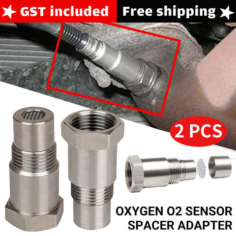 2pcs Oxygen O2 Sensor Spacer Adapter Catalytic Converter Fix Check Engine Light