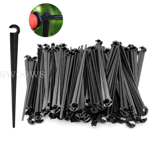 100pcs Garden Drip Irrigation Micro Hose Fixed Holder Support Bracket For Plant