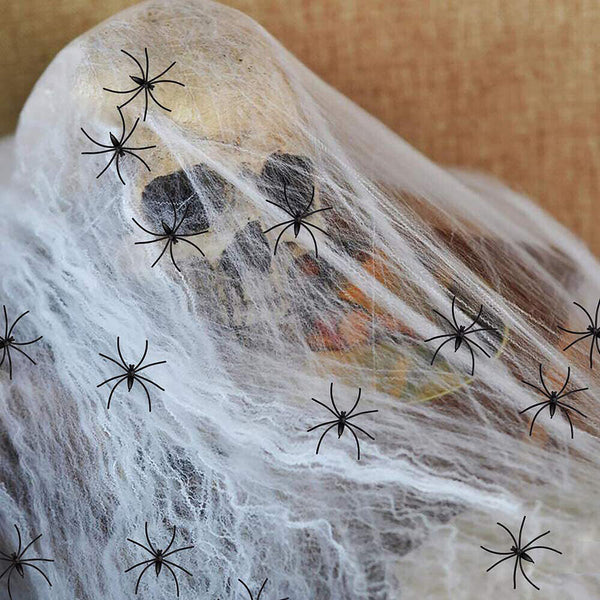 5/10 packs Stretchable Spider Web Spooky Halloween Party Ghost Halloween House