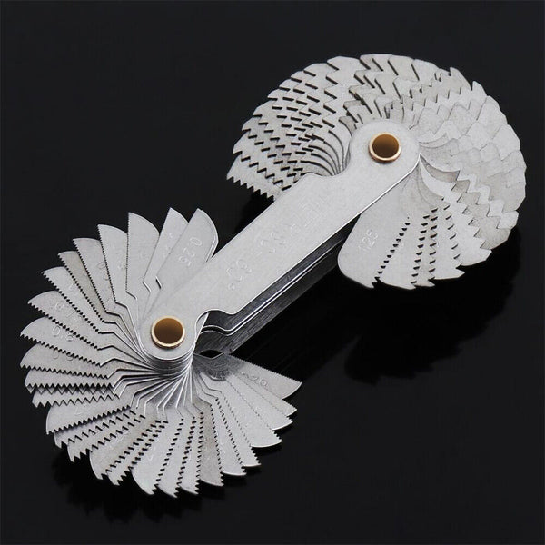 52 Blades Screw Thread Gauge Angle 60° Metric 55° Imperial Tap Pitch Inspection