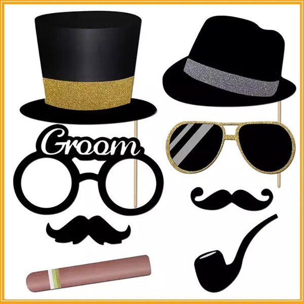 Photo Booth Props Birthday Wedding Mustache Lips Stick Hen's Party Photobooth AU