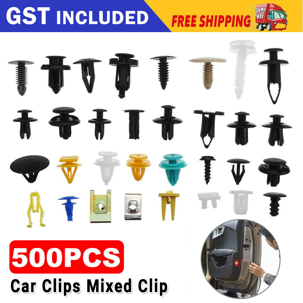 500x Car Clips Mixed Clip Fastener Kit Door Panel Automotive Body Plastic Rivets