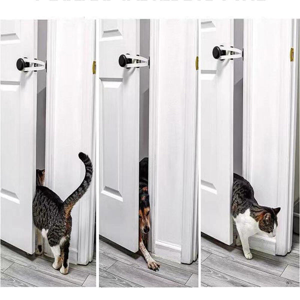 1/2xChild Proof Door Lock Cat Door Holder Latch Fast Flex Latch Adjustable Strap