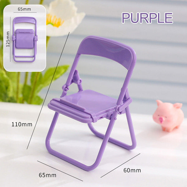 Cute Chair Shape Portable Mobile Phone Holder Smartphone Desktop Brackets AU