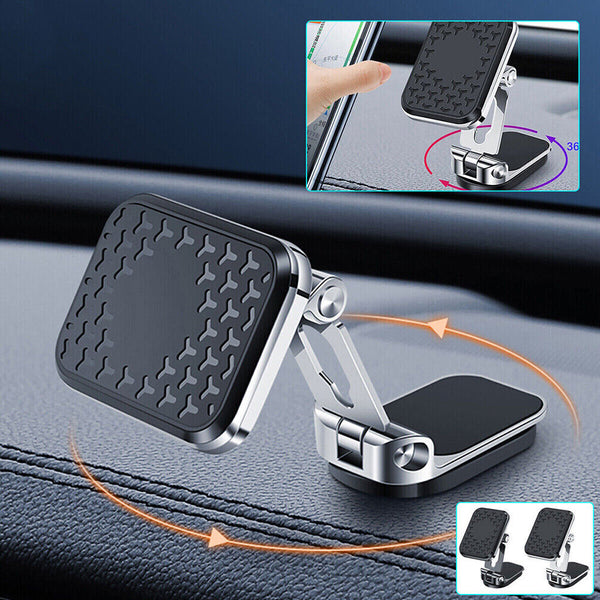 Universal Magnetic Phone Holder Dashboard Mobile Dash Car Mount Foldable Rotate