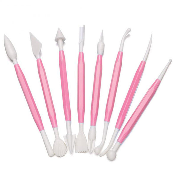 MODELLING TOOLS CARVING PENS BAKING CAKE DECORATING SUGARCRAFT ICING 8pcs