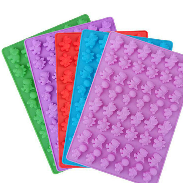 48Dinosaur Silicone Gummy Chocolate Baking Mold Ice Cube Tray Jelly Candy Mould