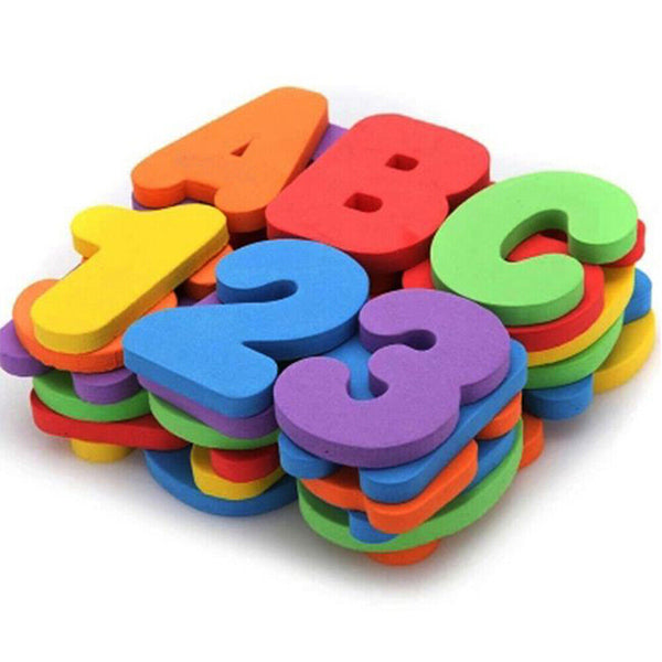 36-72x Baby Foam Letter & Numbers Water Stickers Floating Bath Shower Toy Set AU