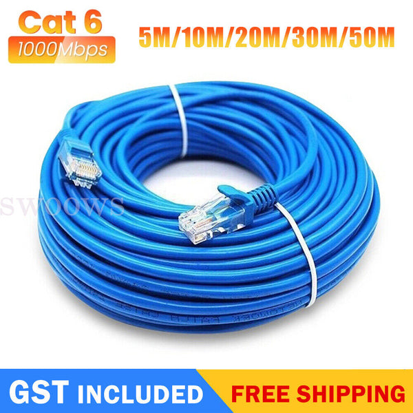 10m 20m 30m 50m Cat6 Network Ethernet Cable Lan Cables 100M/1000Mbps