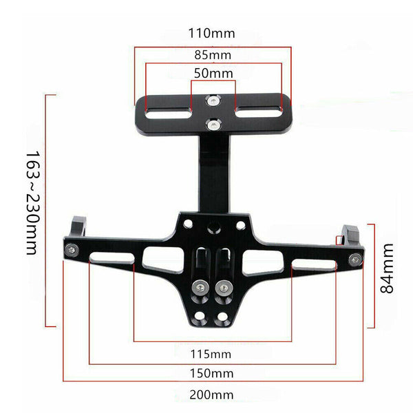 Universal Motorcycle Fender Led License Number Plate Bracket Holder Tidy Tail