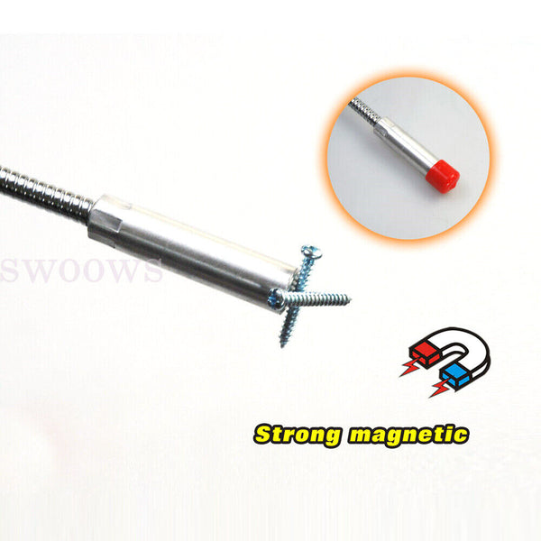 Magnet Extending Rod Stick Rope Magnetic Claws Pick Up Hand Tool (Black)