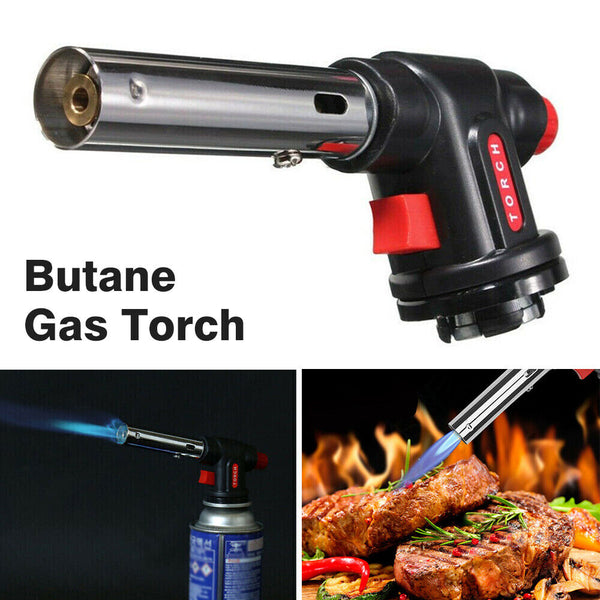 3XButane Gas Torch Blow Lighter Flame Gun Burner Torch Welding BBQKitchen Baking