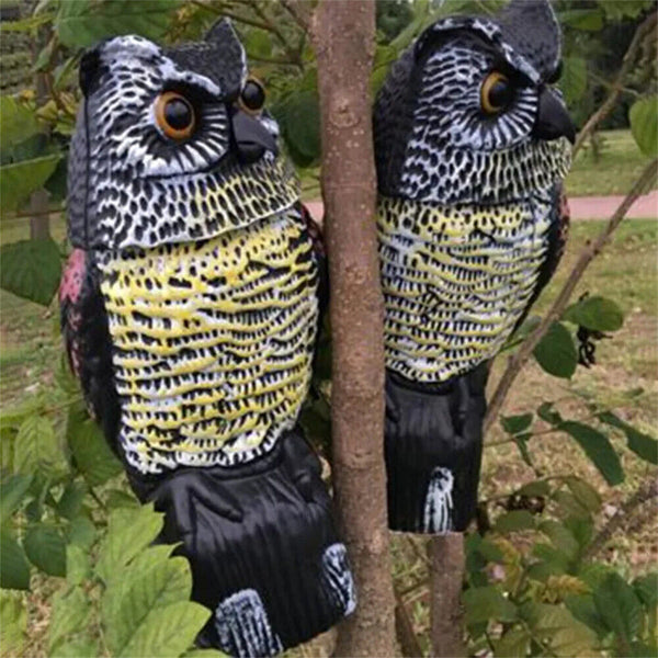 Bird Deterrent Realistic Owl Decoy Pigeon Crows Scarer Scarecrow Repeller Patio