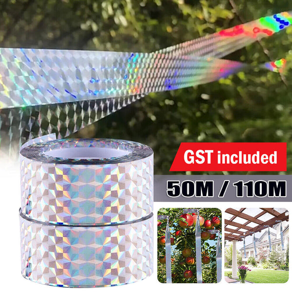 Bird Reflective Repellent Laser Tape Garden Double-side Deterrent Scare Tapes