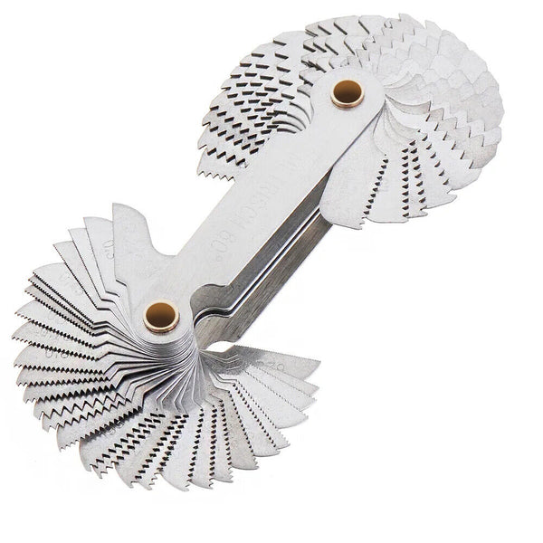 52 Blades Screw Thread Gauge Angle 60° Metric 55° Imperial Tap Pitch Inspection