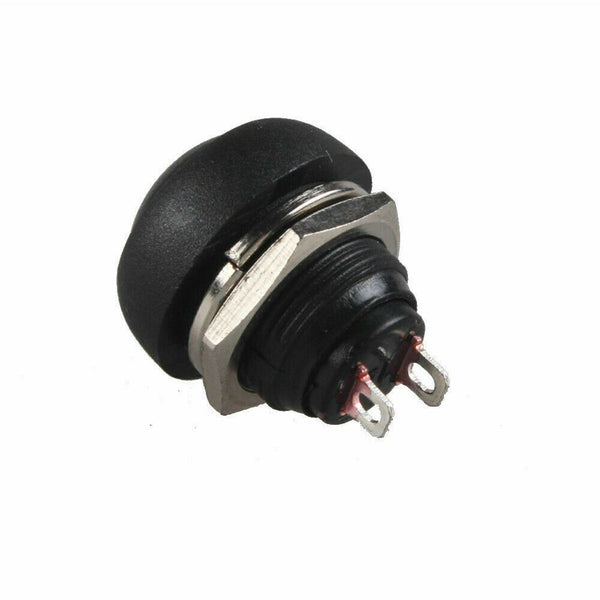 5Pcs Mini Round Switch 12mm Waterproof Momentary Push Button Black 12-24V AU