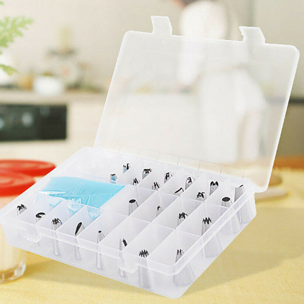 24pcs Nozzle+ Silicone Icing Piping Bags Cream Pastry Set Cake Decorating Tools