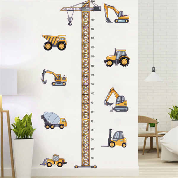 Height Measure Decal Wall Stickers Cartoon Kids Room Baby Chart Growth