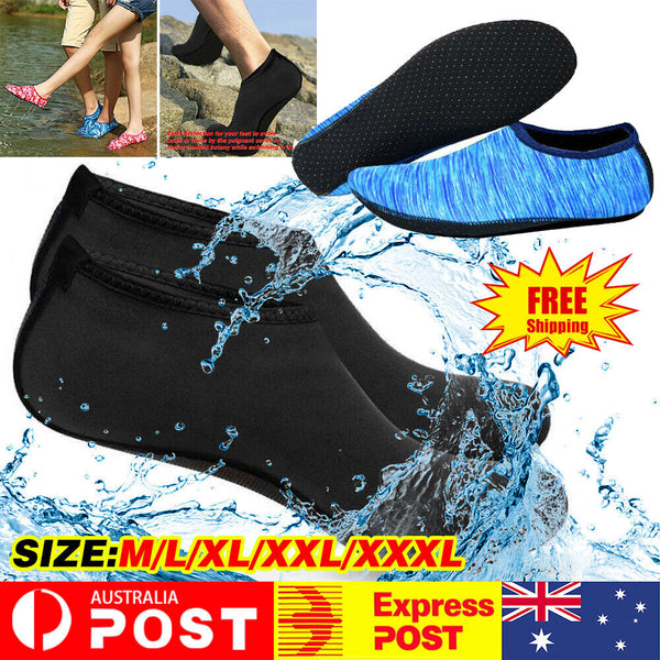 Unisex Water Shoes Slip On Aqua Socks Diving Wetsuit Non-slip Swimming Beach AU